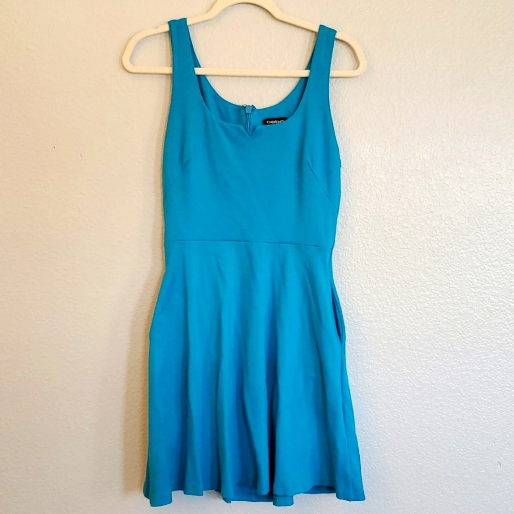 Bebe blue dress w/ pockets